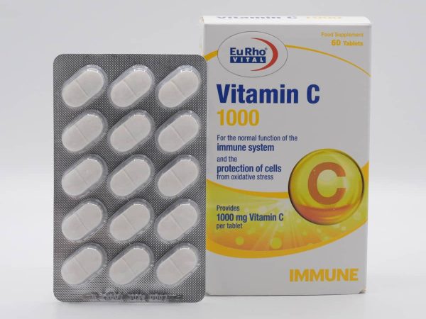 ویتامین ث یوروویتال 1000 میلی گرمی | Eurho Vital Vitamin C 1000 mg 60