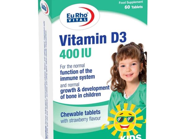 قرص جویدنی ویتامین د3 400 یوروویتال |‌ Eurhovital Vitamin D3 400