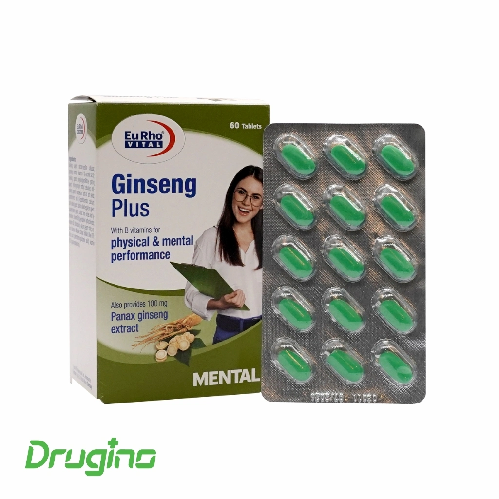 قرص جینسینگ پلاس یوروویتال بسته 60 عددی