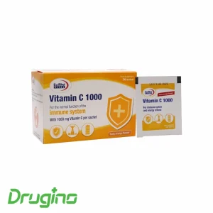 ساشه ویتامین ث 1000یوروویتال بسته ۳۰ عددی | تقویت‌کننده سیستم ایمنی و کمک به افزایش انرژی با طعم پرتقال، حاوی ۱۰۰۰ میلی‌گرم ویتامین C در هر ساشه