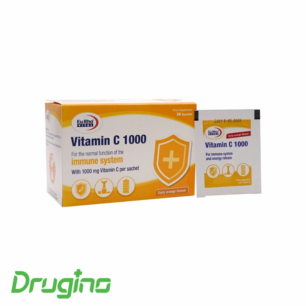 ساشه ویتامین ث 1000 یوروویتال بسته 30 عددی