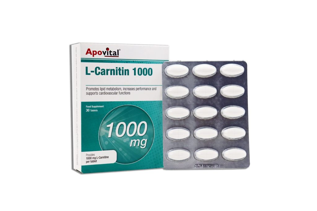 "قرص ال کارنیتین آپوویتال 1000 میلی گرم Apovital L-Carnitine 1000 mg برای افزایش چربی‌سوزی، انرژی و بهبود عملکرد ورزشی"