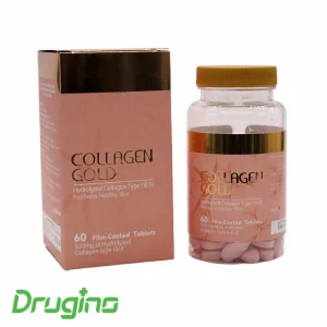 "قرص کلاژن گلد آدریان ۶۰ عددی – حاوی کلاژن هیدرولیزه انواع ۱ و ۳ برای بهبود استحکام، شادابی و جوانی پوست"