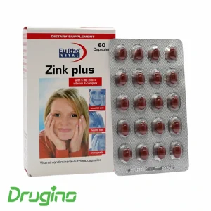 کپسول زینک پلاس یوروویتال ۶۰ عددی ۵ میلی‌گرم؛ مکمل تقویت پوست، مو و ناخن حاوی زینک و ویتامین‌های گروه B برای حمایت از سیستم ایمنی و سلامت عمومی بدن