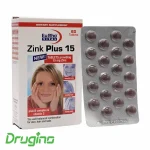 قرص زینک پلاس 15 یوروویتال 60 عددی؛ مکمل تقویت پوست، مو و ناخن حاوی ۱۵ میلی‌گرم زینک به همراه ویتامین C و ویتامین‌های گروه B برای حمایت از سیستم ایمنی و سلامت عمومی بدن