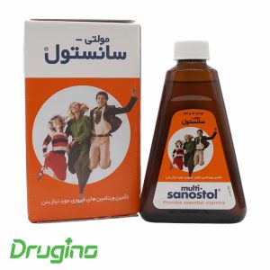 شربت مولتی سانستول 200 میلی‌لیتر؛ مولتی‌ویتامین کامل برای تأمین ویتامین‌های ضروری بدن، مناسب کودکان و بزرگسالان، کمک به افزایش انرژی و سلامت عمومی