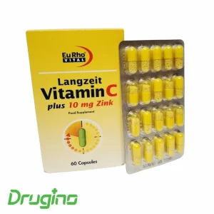 کپسول ویتامین ث و زینک 10 میلی گرمی بسته 60 عددی؛ مکمل تقویت سیستم ایمنی حاوی ویتامین C با اثر رهاسازی طولانی و 10 میلی‌گرم زینک برای افزایش مقاومت بدن و کاهش خستگی