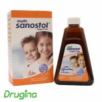 شربت مولتی سانستول بدون قند 155 میلی‌لیتر؛ مولتی‌ویتامین فاقد شکر مناسب کودکان بالای یک سال و بزرگسالان، کمک به تأمین ویتامین‌های ضروری و حفظ سلامت عمومی بدن