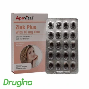 کپسول زینک پلاس آپوویتال 40 عددی؛ مکمل تقویت پوست، مو و ناخن حاوی ۱۰ میلی‌گرم زینک و ویتامین‌های گروه B برای حمایت از سیستم ایمنی و سلامت عمومی بدن