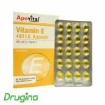 کپسول ژلاتینی نرم ویتامین ای 400 آپوویتال بسته 40 عددی؛ مکمل آنتی‌اکسیدانی قدرتمند برای حفاظت از سلول‌ها در برابر استرس اکسیداتیو و حمایت از سلامت پوست و ایمنی بدن